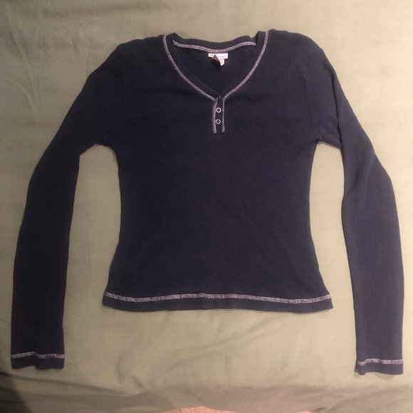 Nevada, Navy Blue Long Sleeve Top. Size US M. - Picture 1 of 4